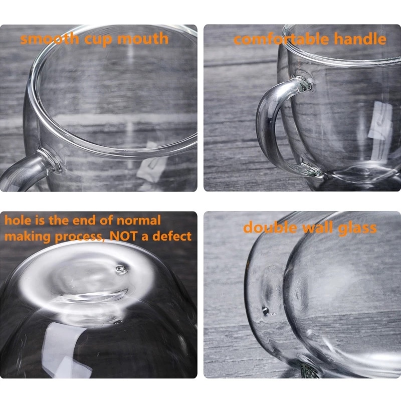 Double Glass Mug Coffee Transparent Cup Double Glass Mug Coffee Transparent Cup