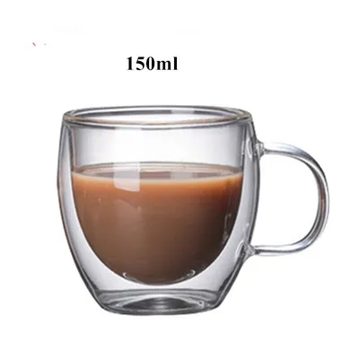 Double Glass Mug Coffee Transparent Cup Double Glass Mug Coffee Transparent Cup