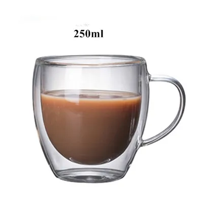 Double Glass Mug Coffee Transparent Cup Double Glass Mug Coffee Transparent Cup