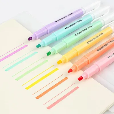 Double-Head Highlighter Pen Set (6 Pcs) Double-Head Highlighter Pen Set (6 Pcs)