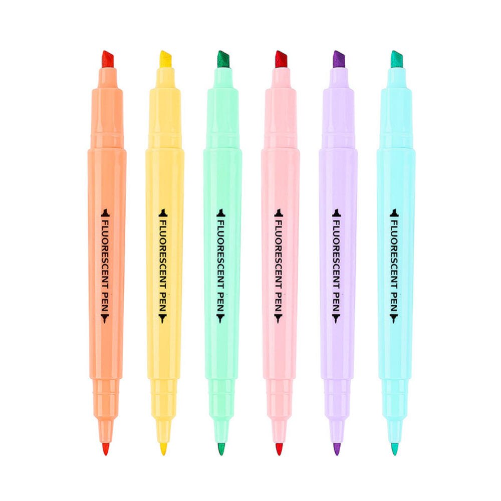 Double-Head Highlighter Pen Set (6 Pcs) Double-Head Highlighter Pen Set (6 Pcs)