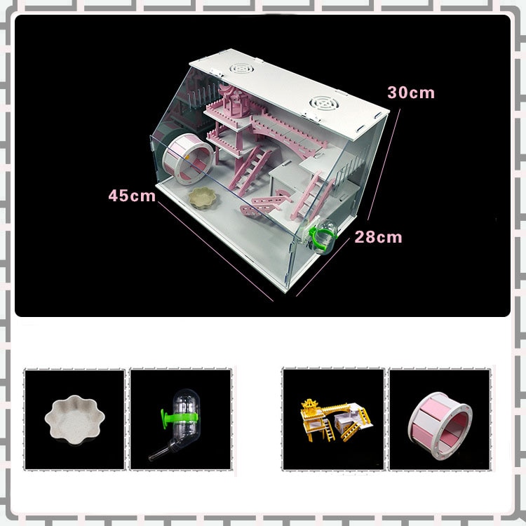 Double Layer Acrylic Hamster Cage