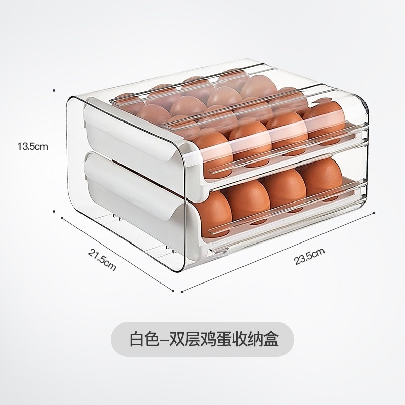 Double Layer Egg Drawer Storage