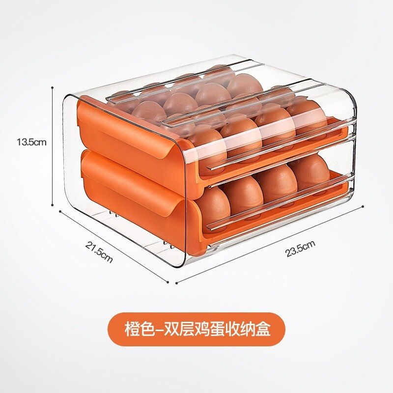 Double Layer Egg Drawer Storage