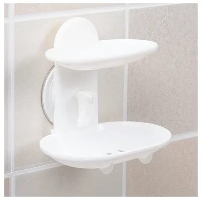 Double Layer Plastic Soap Rack