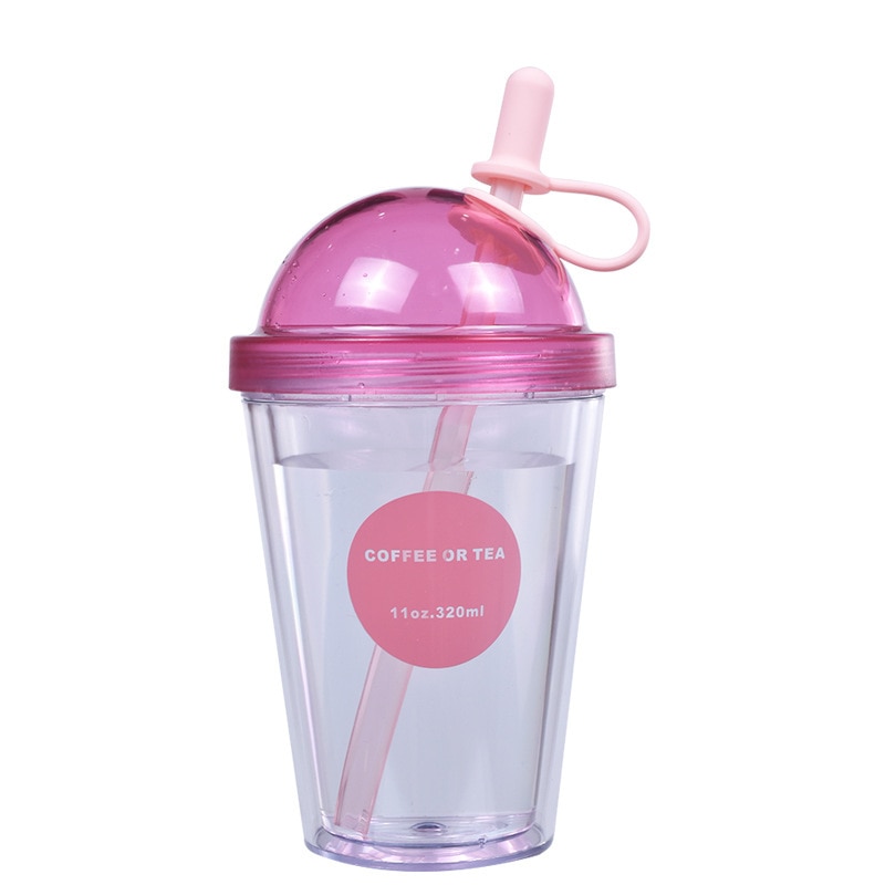 Double Layer Tumbler Cup with Straw Double Layer Tumbler Cup with Straw