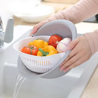 Double Layer Vegetable Drain Basket