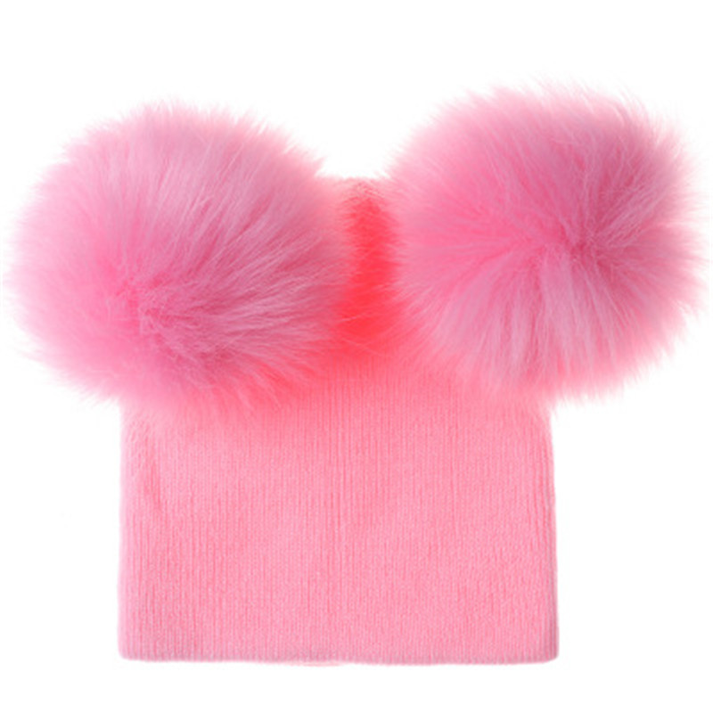 Double Pom Pom Beanie Hat For Kids Double Pom Pom Beanie Hat For Kids