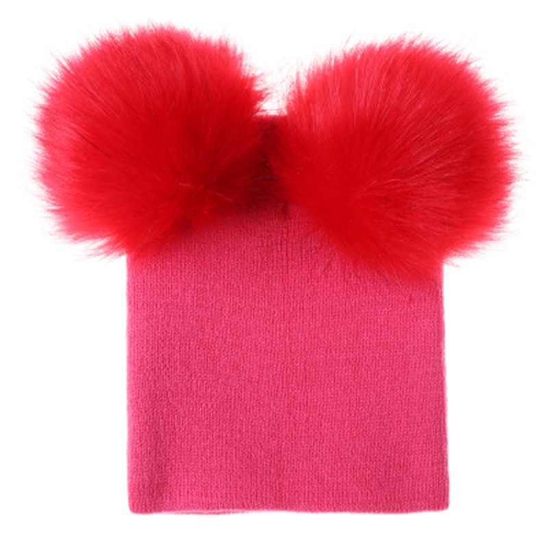 Double Pom Pom Beanie Hat For Kids Double Pom Pom Beanie Hat For Kids