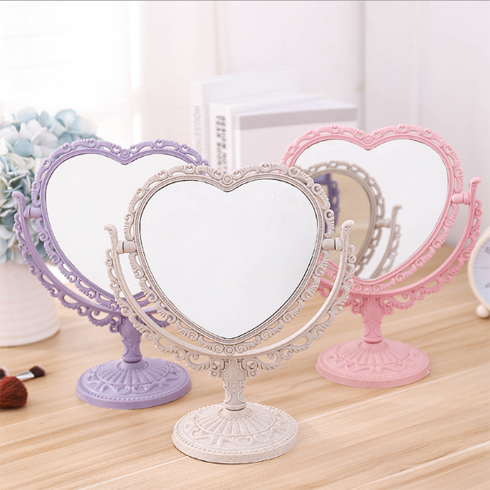 Double Sided Heart Makeup Mirror Double Sided Heart Makeup Mirror