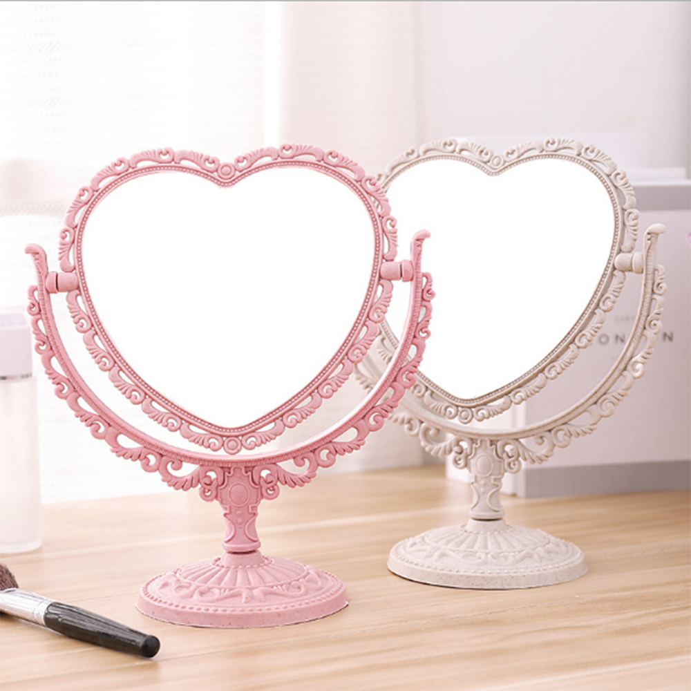 Double Sided Heart Makeup Mirror Double Sided Heart Makeup Mirror