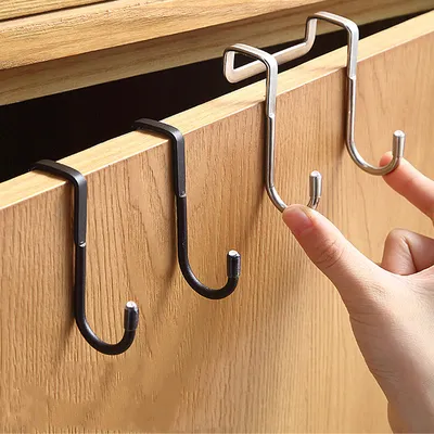 Double Stainless Steel Cabinet Door Hook