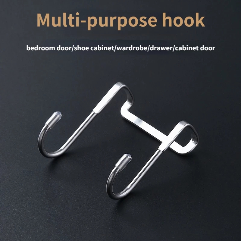 Double Stainless Steel Cabinet Door Hook