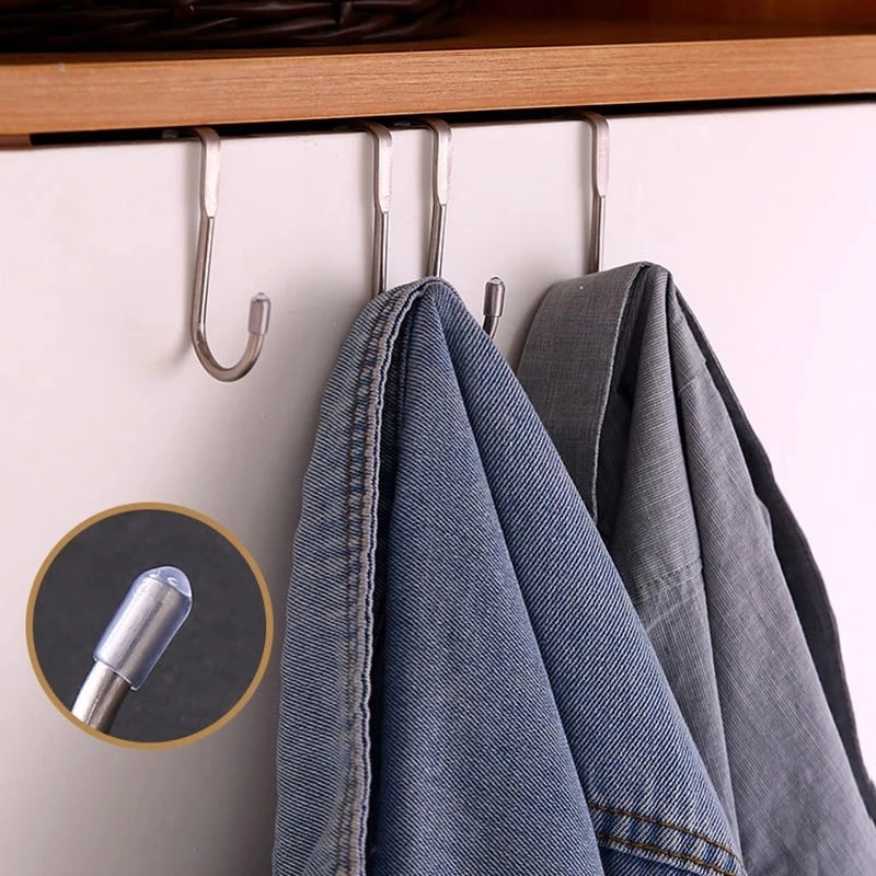 Double Stainless Steel Cabinet Door Hook