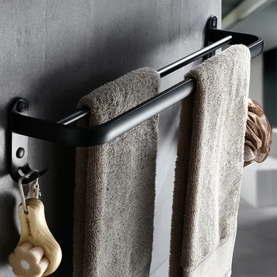 Double Towel Bar Aluminum Rack Double Towel Bar Aluminum Rack