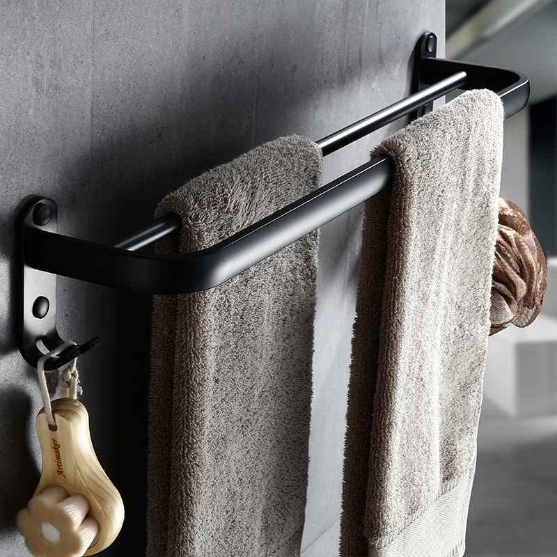 Double Towel Bar Aluminum Rack