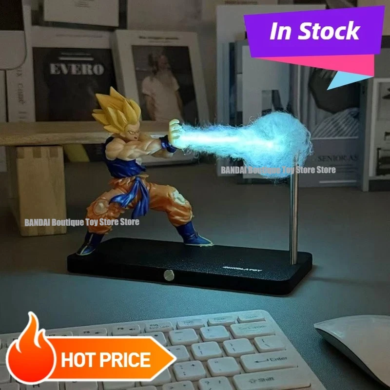 Dragon Ball Super Saiyan Son Goku Chaozu Figure Dynamic Wave Kamehameha Wave Night Light Decoration Ornament Toys Gift