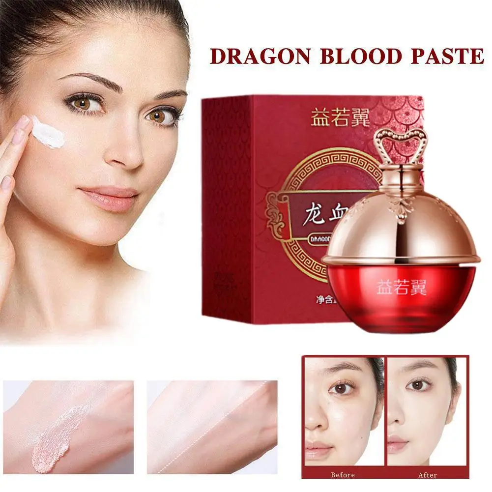 Dragon Blood Paste Face Refine Pores Fade Fine Lines Moisturizing Whitening Anti Aging Brighten Facial Skin Care Cream