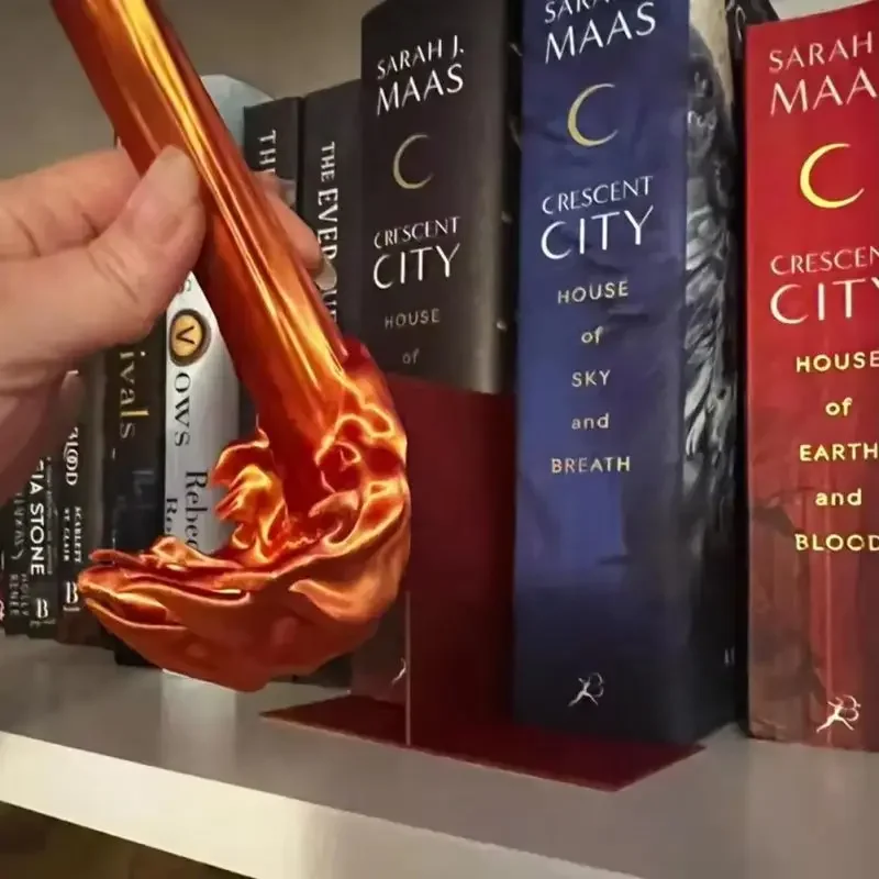 Dragon Flame Book Nook Gothic Dragon Flame Book Decoration Creative Fire-Breathing Dragon Flame Bookshelf Statue