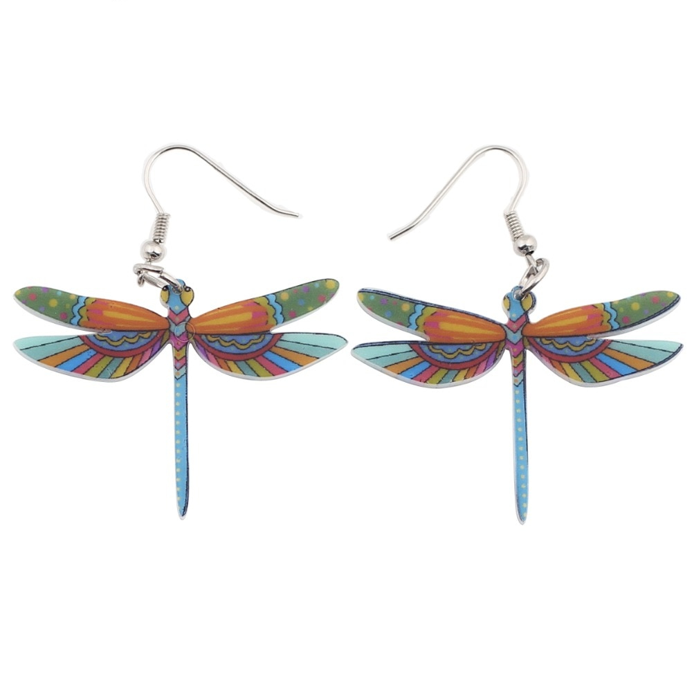 Dragonfly Earrings Long Dangle Earrings Dragonfly Earrings Long Dangle Earrings