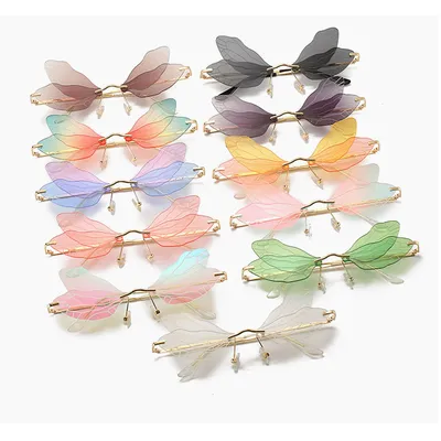 Dragonfly Wings Sunglasses Rimless Eyewear Dragonfly Wings Sunglasses Rimless Eyewear