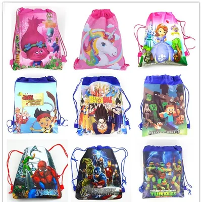 Drawstring Bag Cartoon Backpack