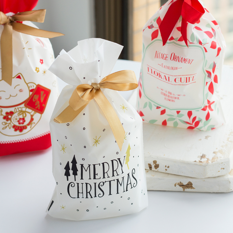 Drawstring Christmas Gift Bags (10Pcs) Drawstring Christmas Gift Bags (10Pcs)