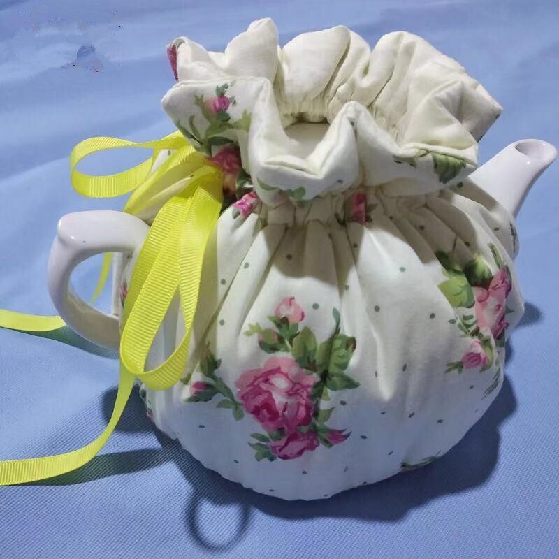 Drawstring Cotton Tea Pot Cover