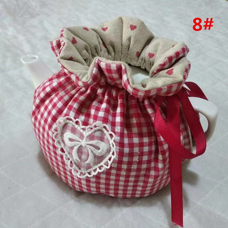 Drawstring Cotton Tea Pot Cover
