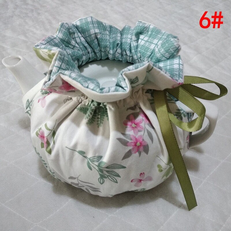 Drawstring Cotton Tea Pot Cover