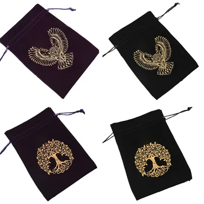 Drawstring Flannel Tarot Pouch