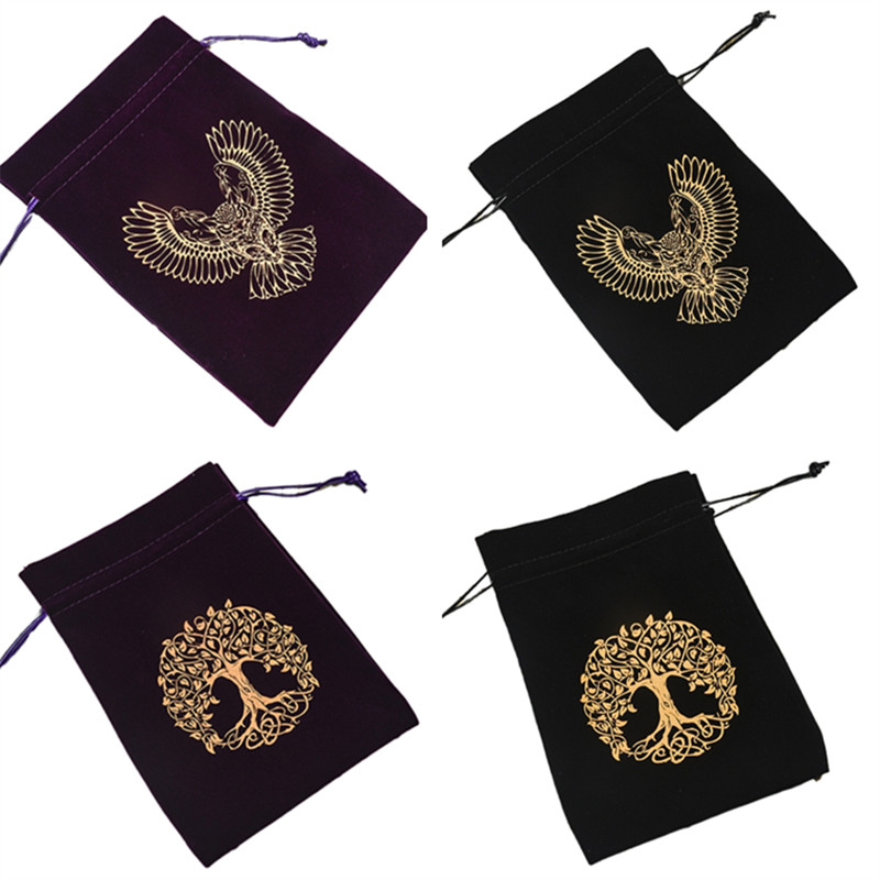 Drawstring Flannel Tarot Pouch