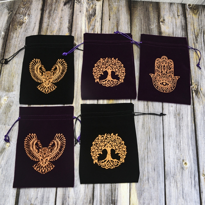 Drawstring Flannel Tarot Pouch