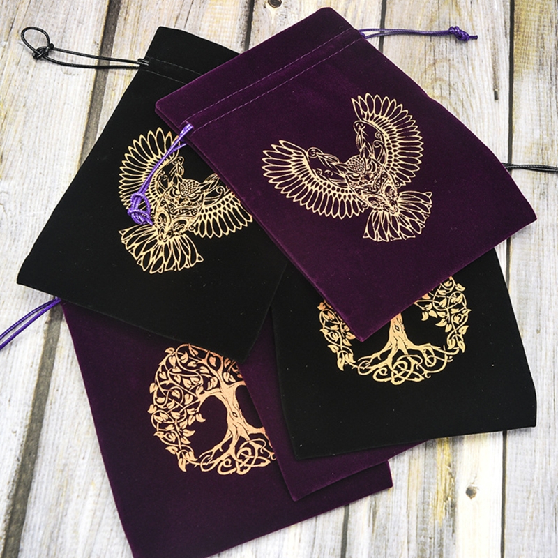 Drawstring Flannel Tarot Pouch