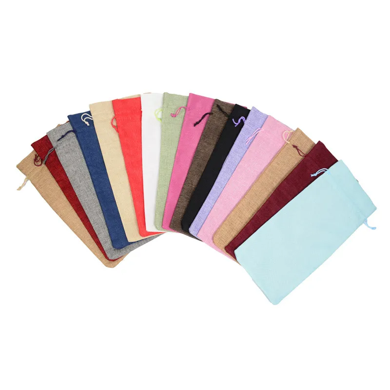Drawstring Jute Wine Bag (12 pcs)