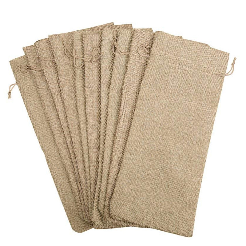 Drawstring Jute Wine Bags (10pcs) Drawstring Jute Wine Bags (10pcs)