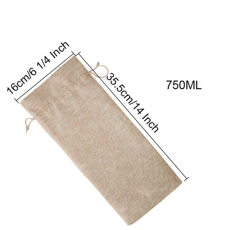 Drawstring Jute Wine Bags (10pcs)