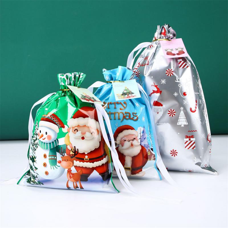 Drawstring Reusable Christmas Gift Bags (10pcs)