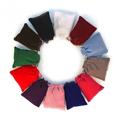 Drawstring Velvet Jewelry Pouches (50 pcs) Drawstring Velvet Jewelry Pouches (50 pcs)