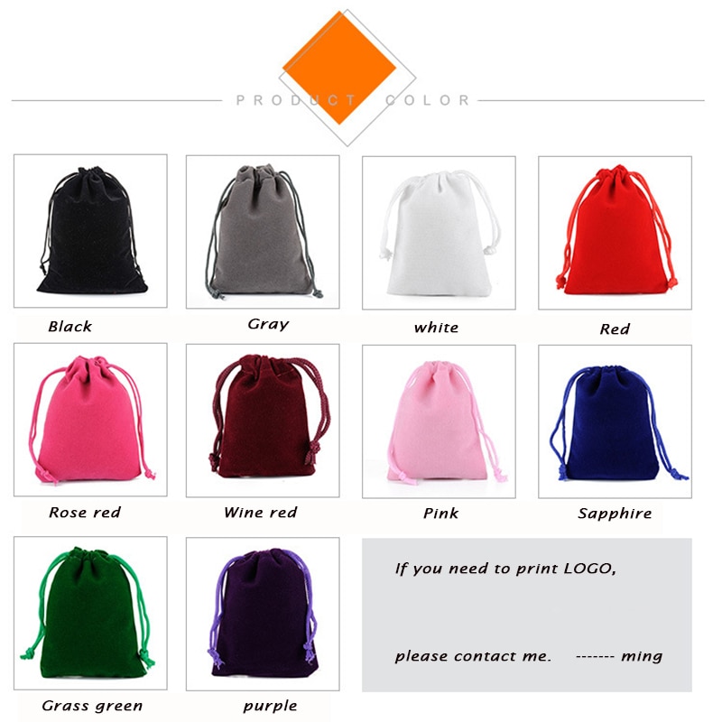 Drawstring Velvet Jewelry Pouches (50 pcs) Drawstring Velvet Jewelry Pouches (50 pcs)
