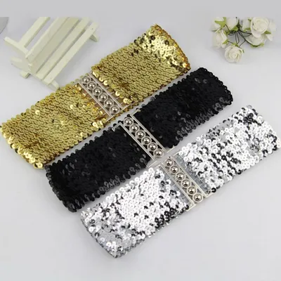 Dress Belt Womens Sequins Waistband