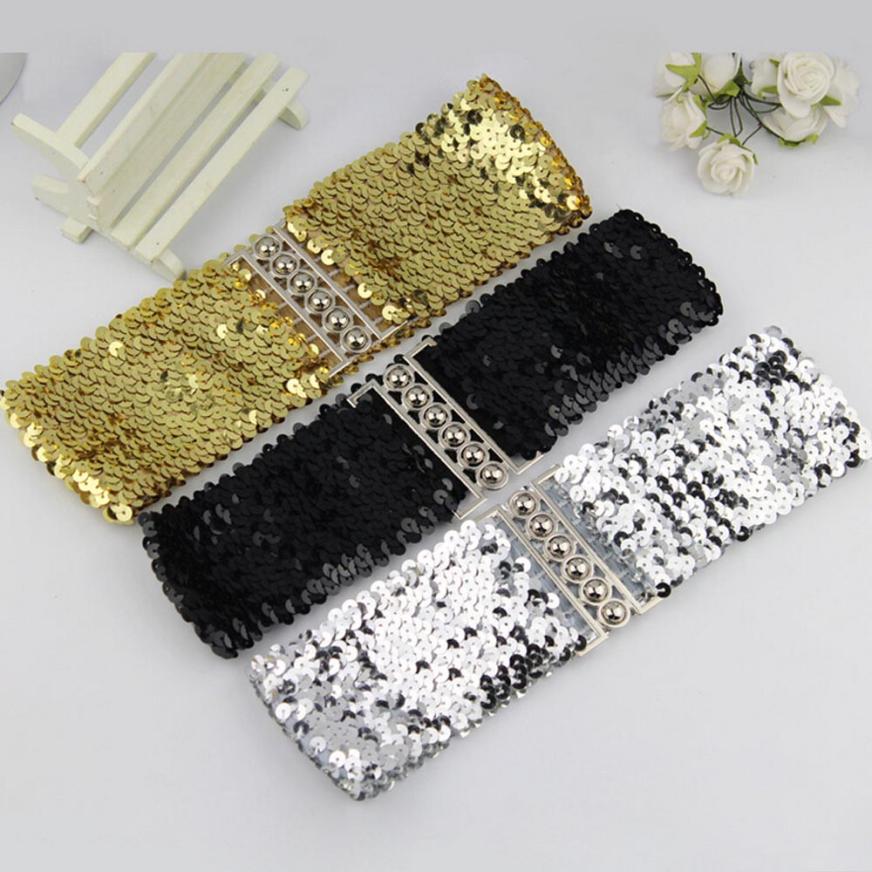 Dress Belt Womens Sequins Waistband