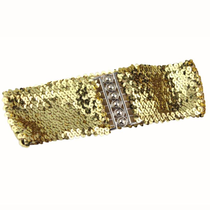 Dress Belt Womens Sequins Waistband