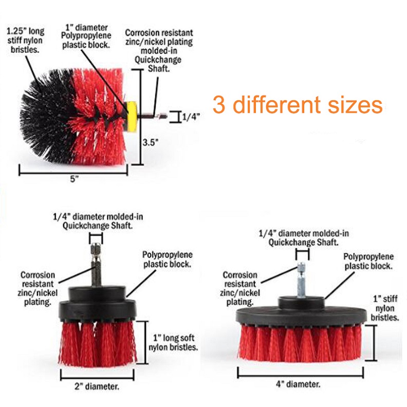 Drill Brush Scrubber Cleaning Kit (Set of 3) Drill Brush Scrubber Cleaning Kit (Set of 3)