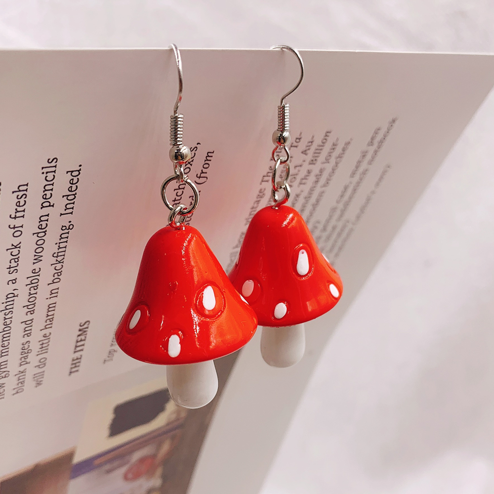 Drop Style Acrylic Toadstool Earrings