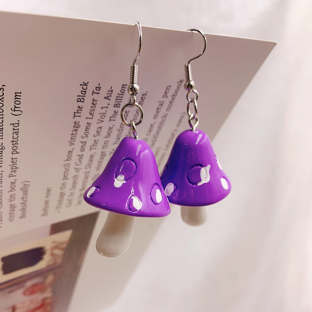 Drop Style Acrylic Toadstool Earrings