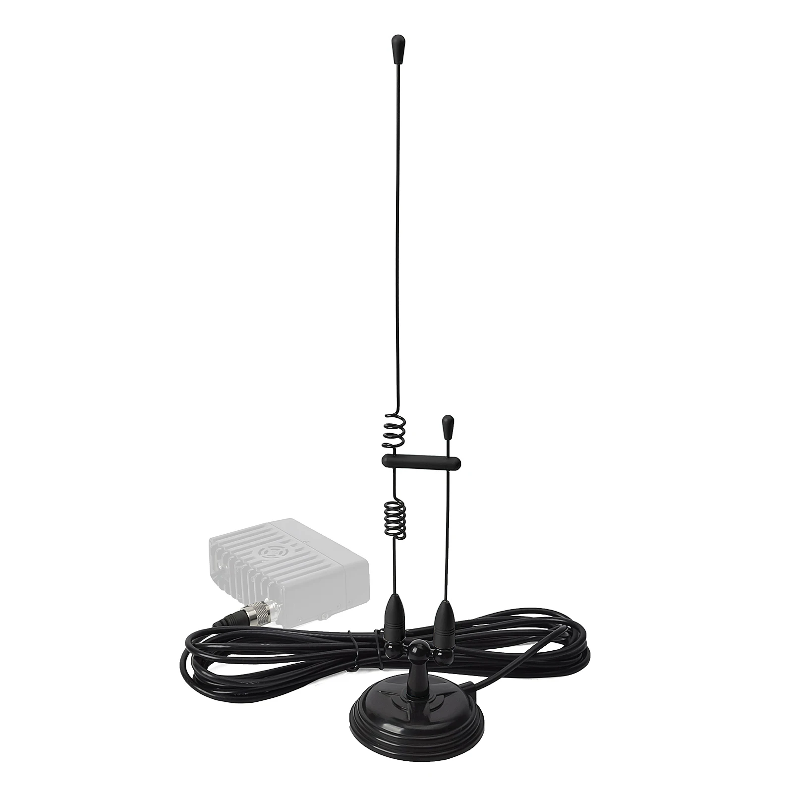 Dual Band Mobile Antenna Magnetic Base ,2m 70cm VHF/UHF Vehicle whip Antenna W/13ft RG58 Coaxial Cable&3.5inchs