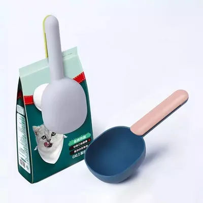 Dual Purpose Cat Food Scoop Clip Dual Purpose Cat Food Scoop Clip