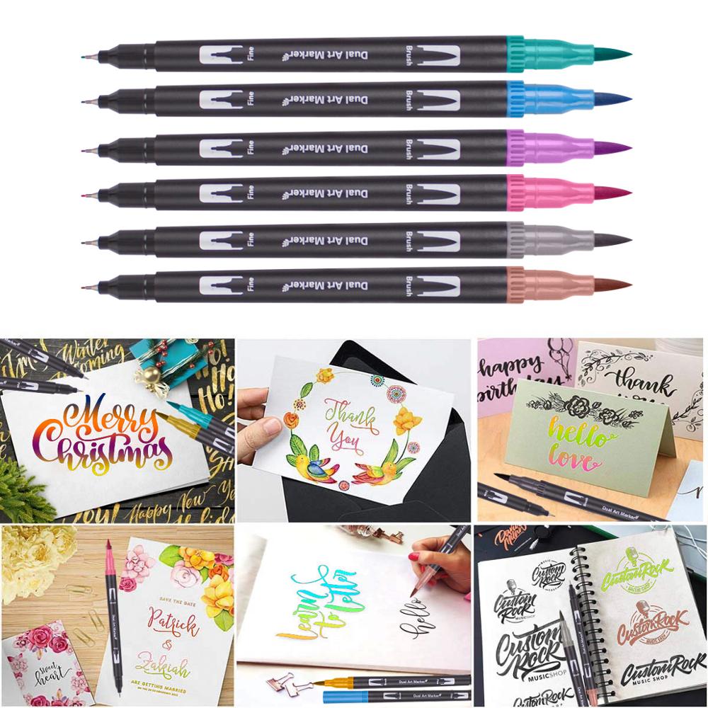 Dual Tip Brush Pens Art Marker Pens Dual Tip Brush Pens Art Marker Pens