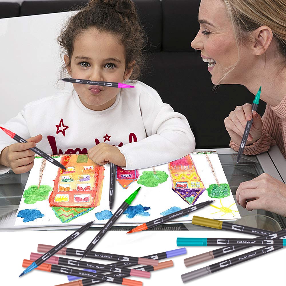Dual Tip Brush Pens Art Marker Pens Dual Tip Brush Pens Art Marker Pens